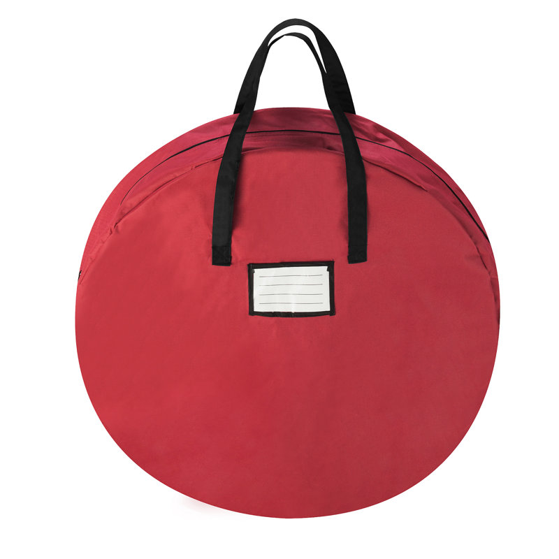 Rangement pour couronne de Noël Alpert résistant à l'humidité, Rouge, H 10 po x l 36 po x P 36 po