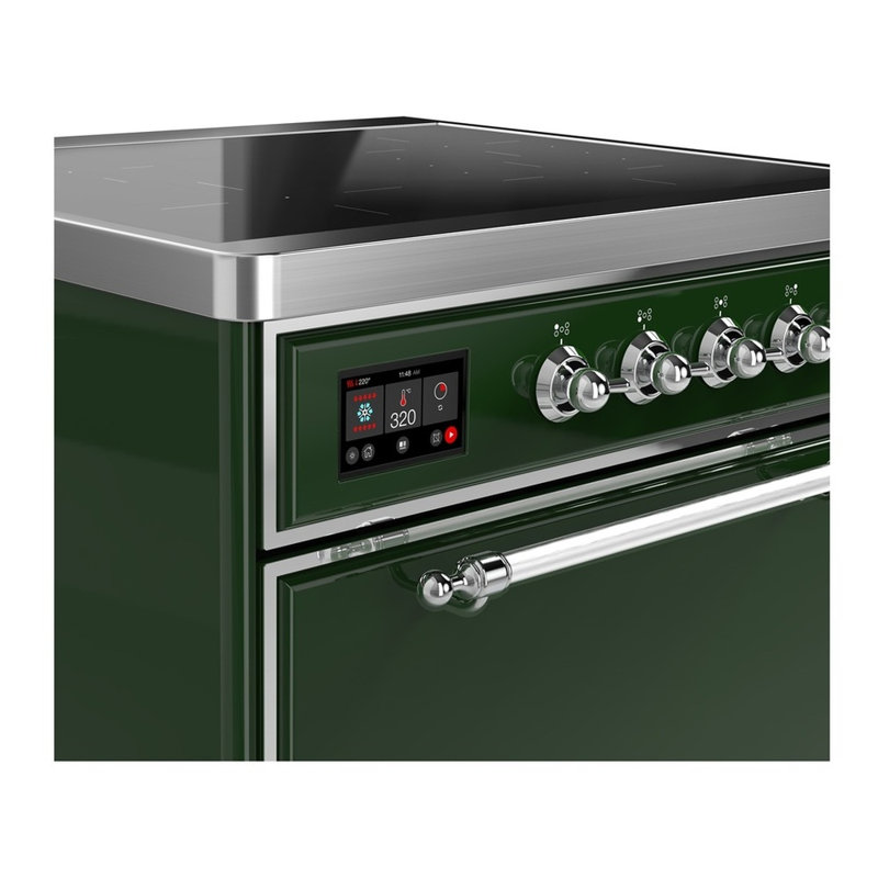 Majestic III Series 30 Inch Induction Range with 4 Induction Elements in Emerald Green (Chrome Trim), Emerald Green, Chrome