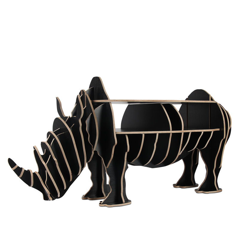 Cheeseman Rhino Furniture 3D 55cm Bookcase, Black