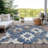 Machine Washable Indoor/Outdoor Xhevrie Blue Rug-765073979