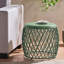 Élégante table d'appoint en fer matte, 19,38 po, légère et capacité de charge maximale de 20 lb, légère, avec roulement