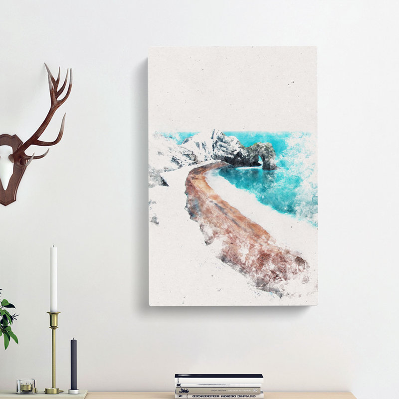 Durdle Door Cliffs in Wareham Abstract - Wrapped Canvas, 76cm H x 50cm W x 3cm D