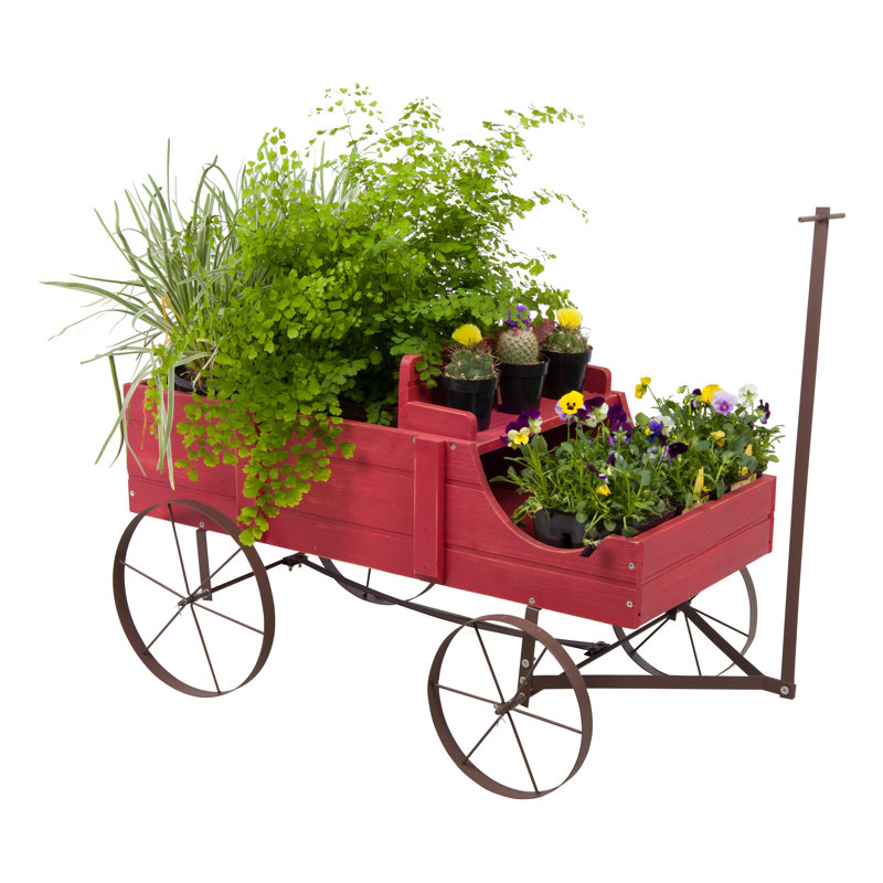 Boîte à fleurs Jacksboro, Rouge, H 17,25 po x l 13,75 po x P 52 po