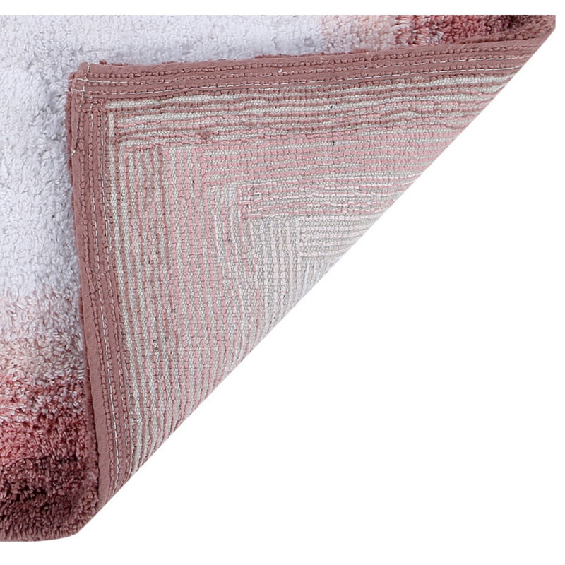 Orme 100% Cotton Tufted Bath Rug with Non-Slip Backing Machine Washable Luxurious Ombre Pattern Ultra Soft and Absorbent Bathroom Rug