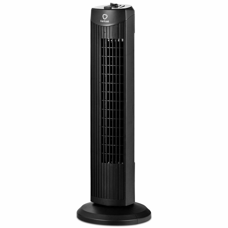 Ventilateur tour oscillant 28 po Gymax, Noir