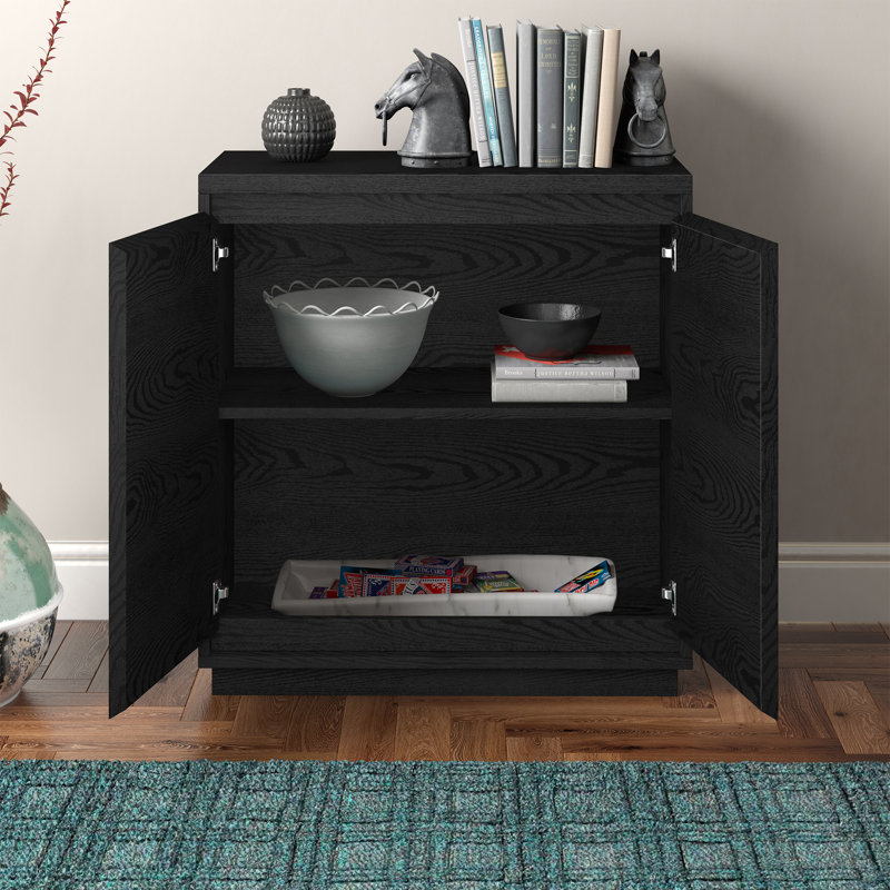 Antioch 2 - Door Rectangle Accent Cabinet, Black Grain