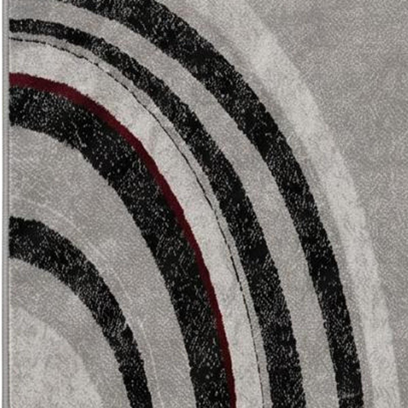 6' X 9' Gray Abstract Dhurrie Area Rug, Runner 2' x 13'