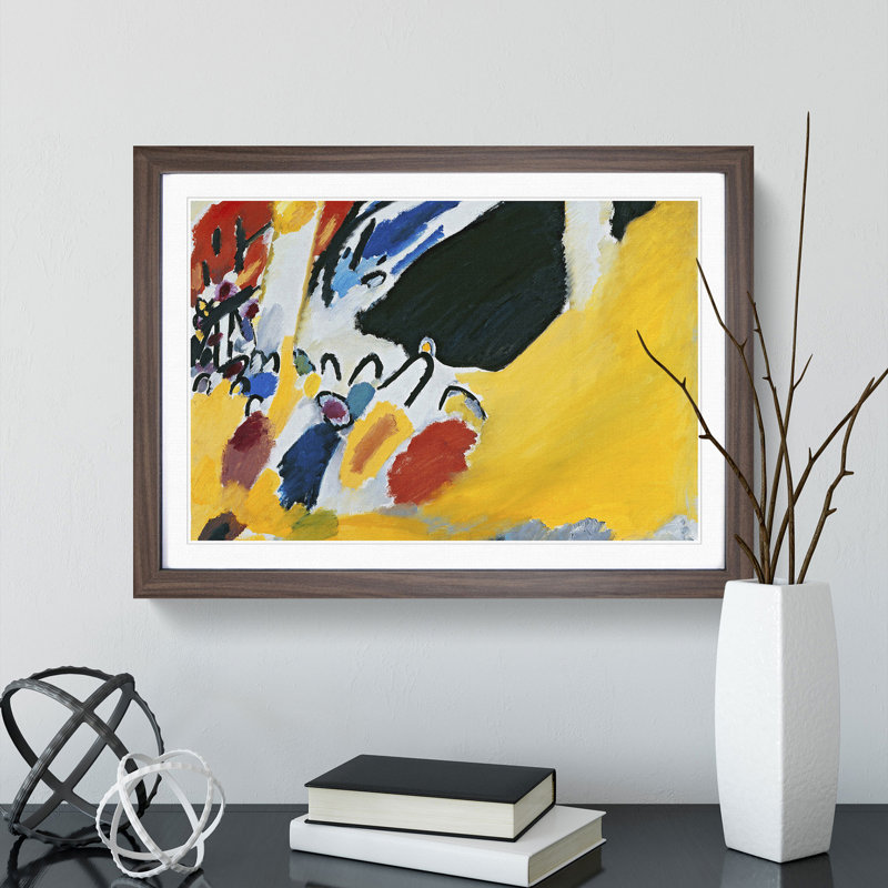 Impression III by Wassily Kandinsky - Framed Print, Walnut Framed, 36cm H x 48cm W x 2cm D