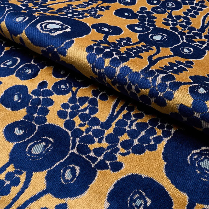 Tissu en velours Emelie, Orange
