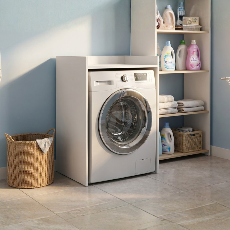 MDF/Chipboard Laundry Cart, White