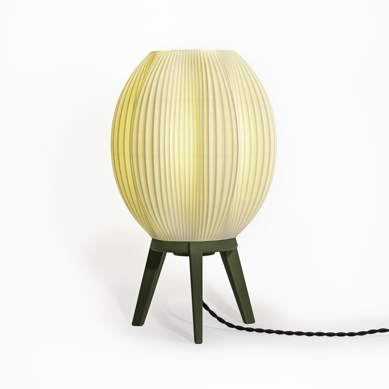 Lampe de table DEL Wavy, Blanc, Blanc
