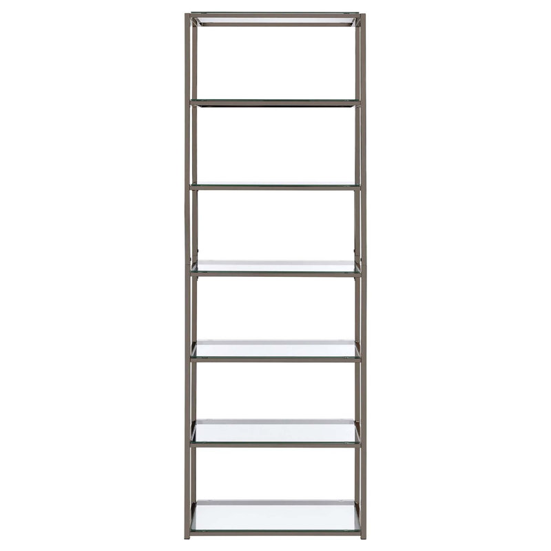 Black Nickel 6-Tier Bookcase