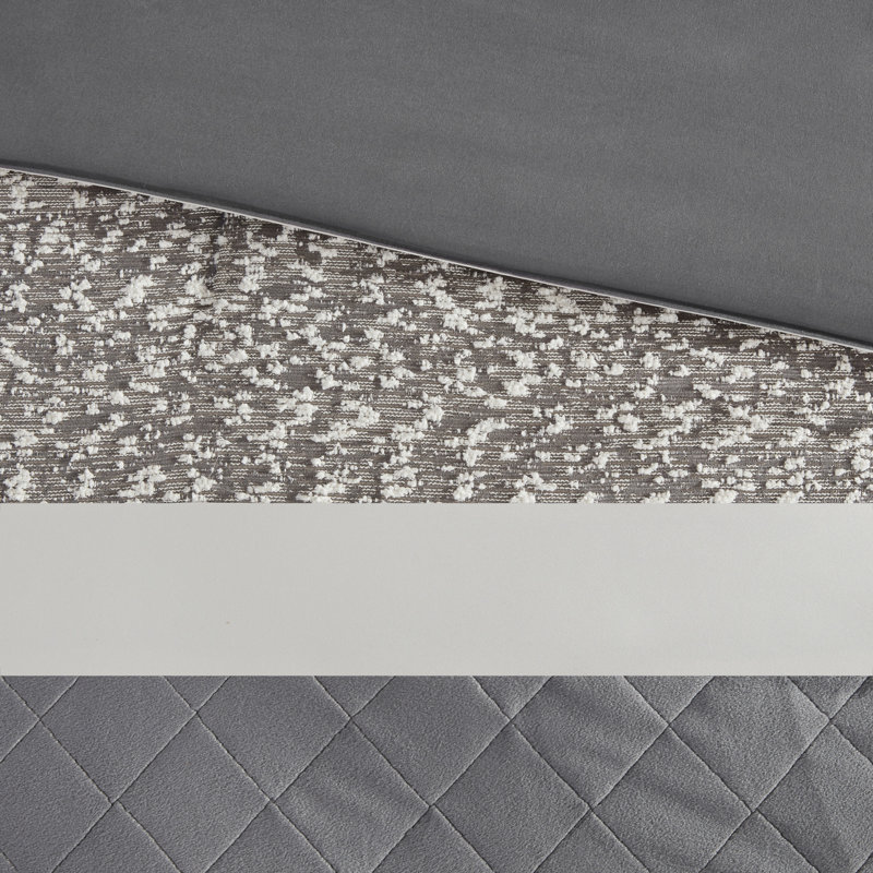 Amelia Textured Jacquard Stripe Comforter Set, King Comforter + 4 Additional Pieces