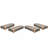Outdoor  Acacia Wood Patio Adjustable Lounge Chair - Uncushioned For Backyard Pool Garden-Grey Rope & Natural Iron