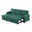 Canapé modulaire avec canapé-lit et amp; Chaise avec rangement, lin vert sauge | Pour les petits espaces Invités