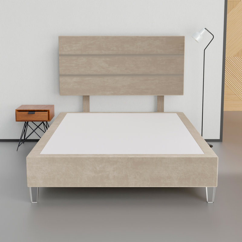 Alisander Upholstered Platform Bed, Full XL, Beige