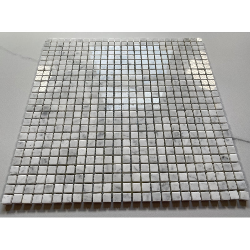 12" x 12" Marble Mosaic Sheet Wall & Floor Tile, Gray