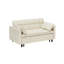 Lit convertible 3 en 1, 2 coussins en velours beige moderne avec dossier, hauteur 31,65 po, profondeur produit 33, largeur 33