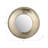 Mirror Metal Glass Wood Iron Round 24 Inch Gold Metallic Frame Wall Decor for Home Office Bedroom Living Room