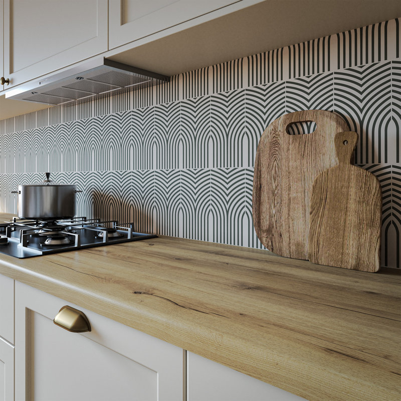 Arches Aluminium Kitchen Hob Splashback, Moss, 305 cm x 75 cm