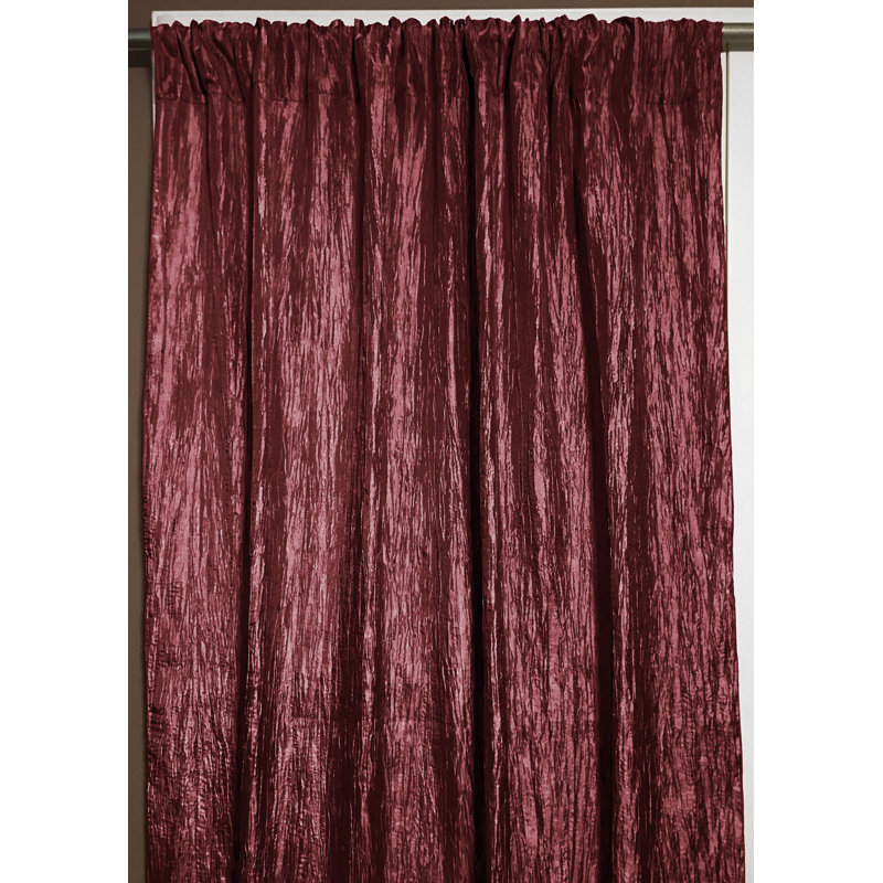 Gyle Semi Sheer Curtains / Drapes Single Panel, 54" W x 84" L, Burgundy