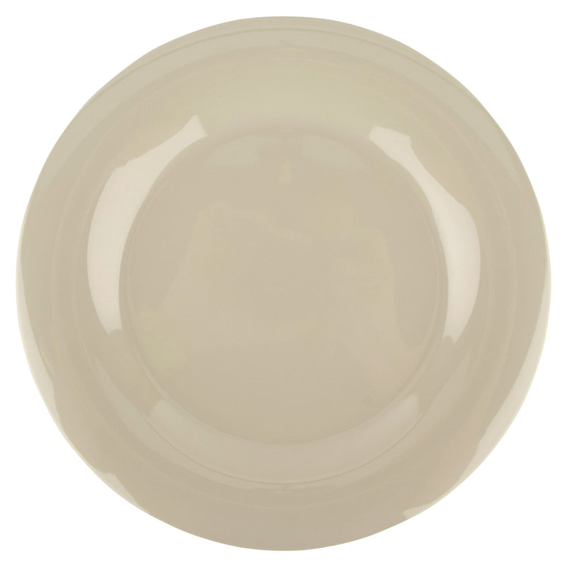  Assiette plate en mélamine 10,5 po, 12 pièces, Ivoire