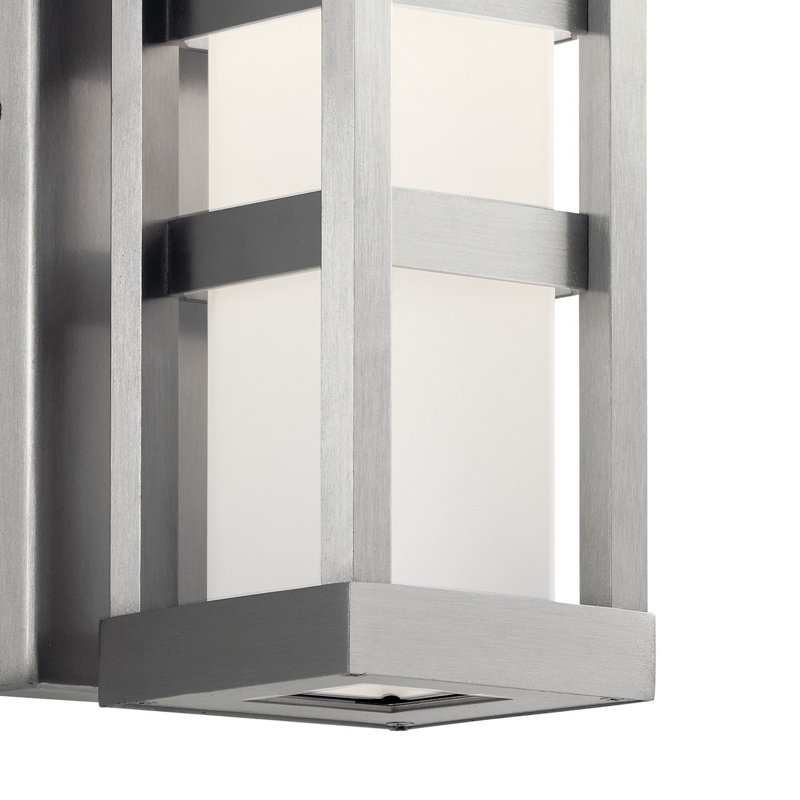 DEL murale d'extérieur Calixte, H 12 po x l 4,75 po x P 5,5 po, Aluminium brossé