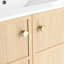 Meuble-lavabo de 30 po avec lavabo en céramique, porte à fermeture en douceur et grande armoire en chêne, apparence attrayante-1993176629