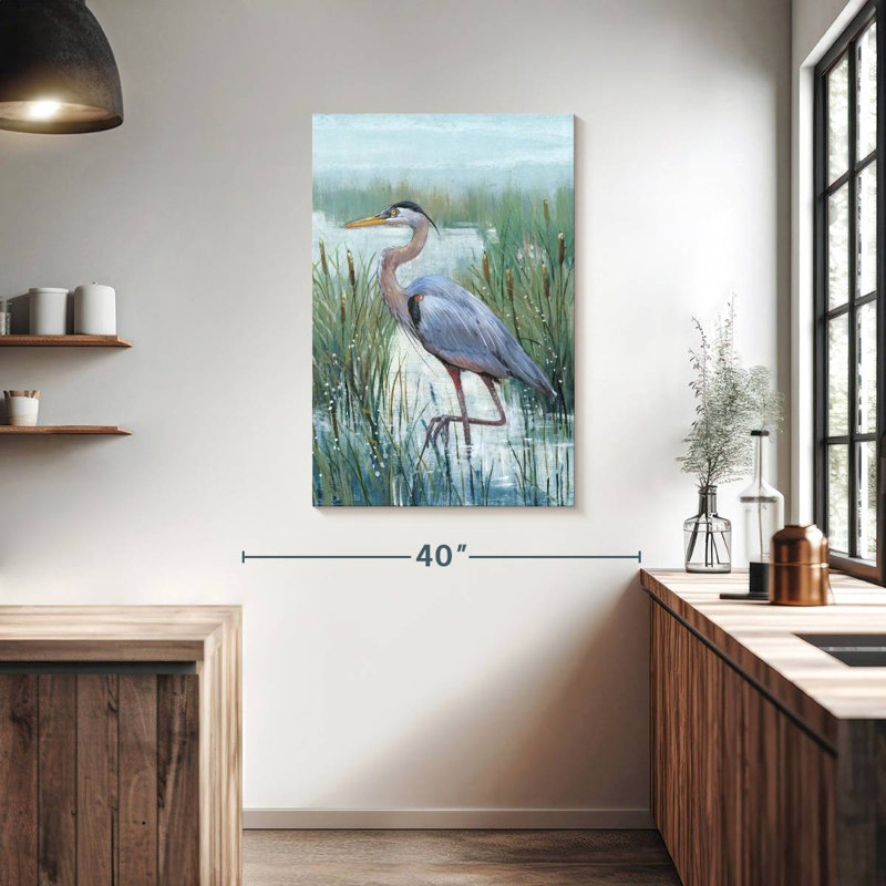 Brampt Marsh Heron II, 39" H x 26" W