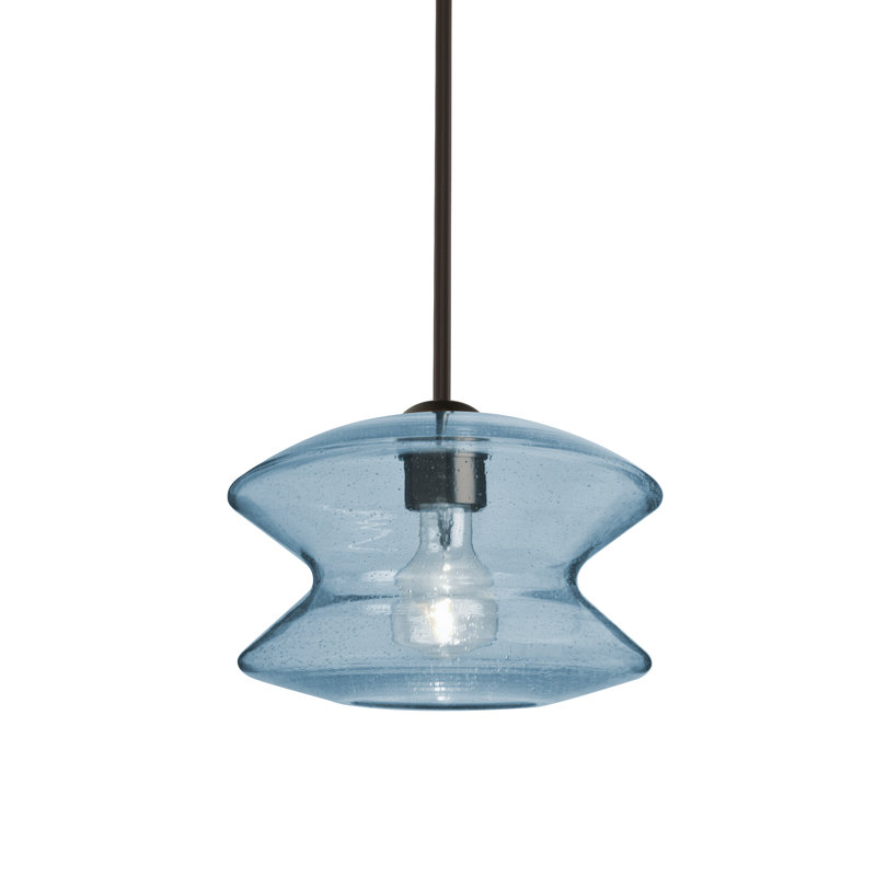 Luminaire suspendu géométrique 1 lumières simple Yara, Or, Bronze