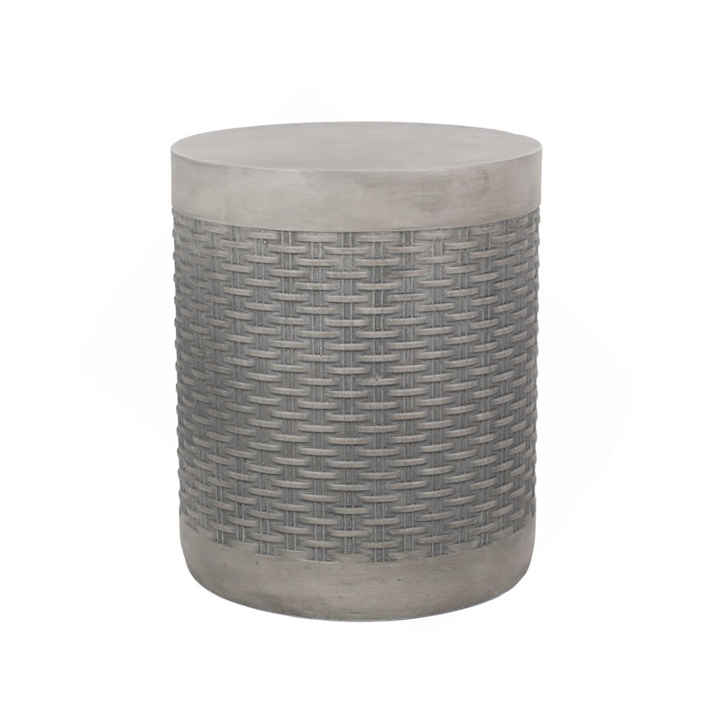 Table d'appoint d'extérieur ronde en béton
