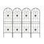 Ensemble de 2 treillis de jardin en métal 71 po x 19,7 po antirouille pour plantes grimpantes