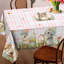 Nappe de Pâques Rectangle 60 po x 84 po - Décorations de Pâques en tissu écossais rose et bleu pour la maison