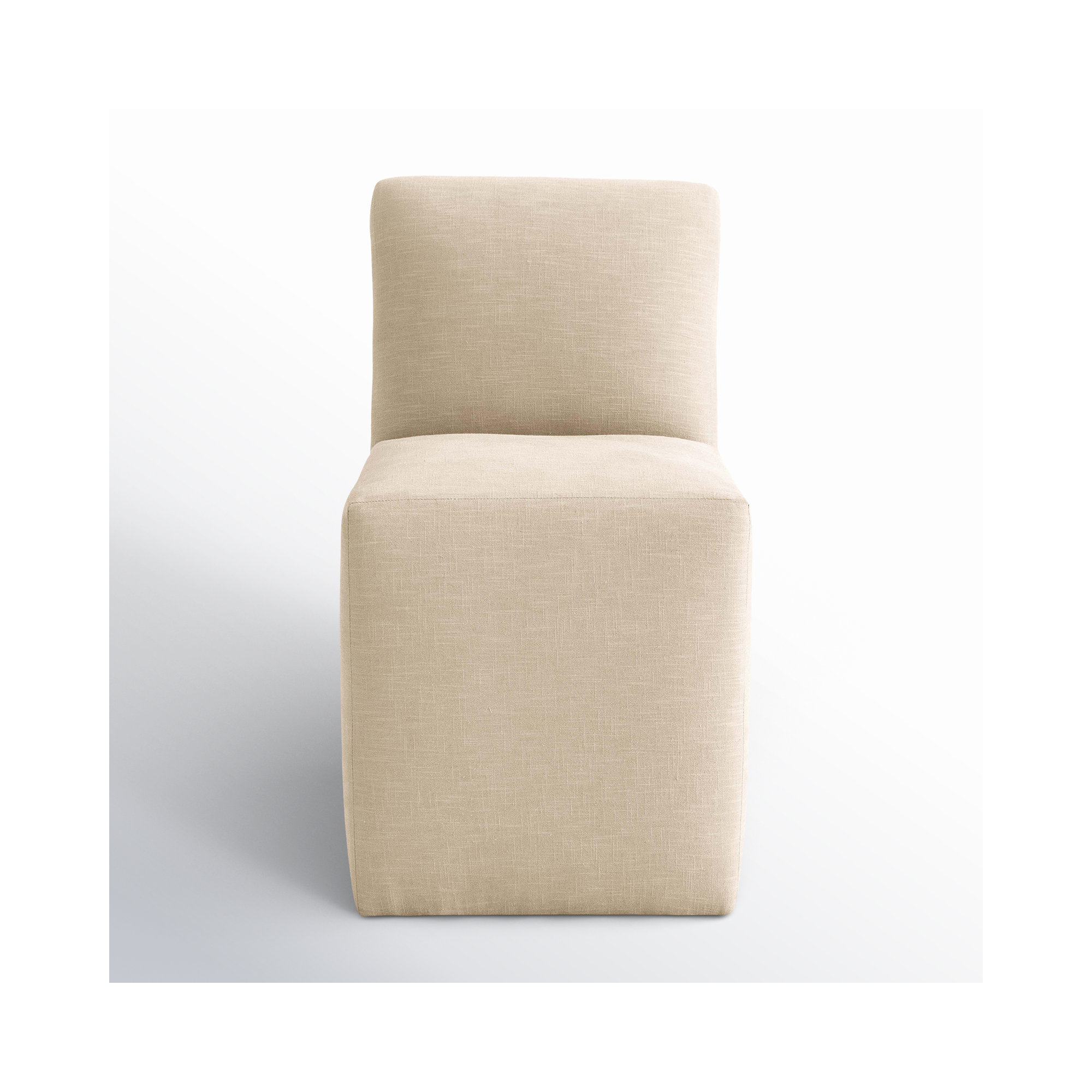 Mendy Upholstered Parsons Chair, Classic Linen Linen