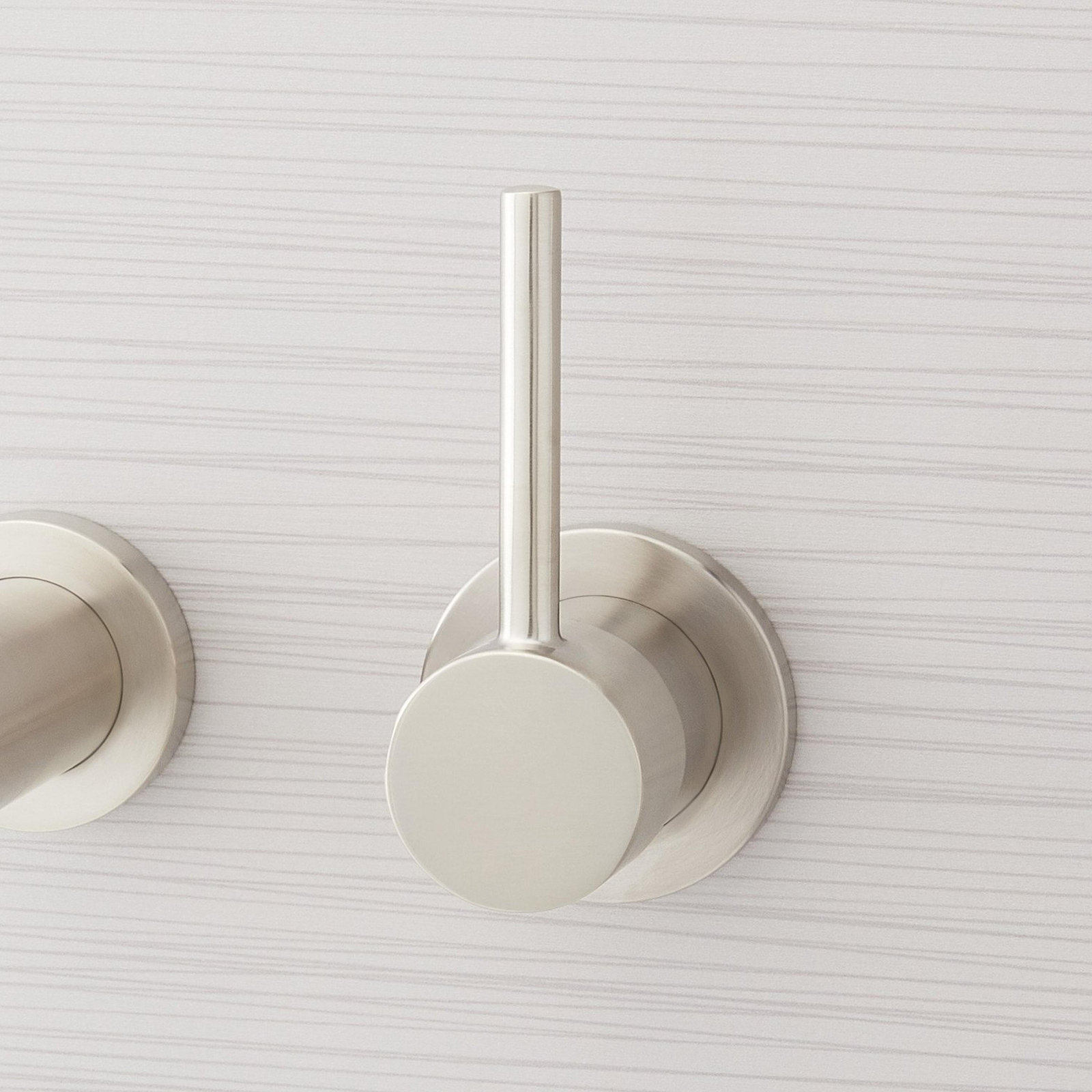 Lexia Wall-Mounted Widespread Bathroom Faucet, Brushed Nickel