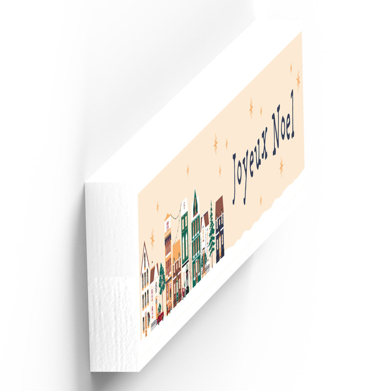 Xmas Joyeux Noel Wooden Memento Block