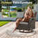 Simle 2 - Person Outdoor Seating Group PE Wicker Swivel Glider Chair With Cushions And Side Table