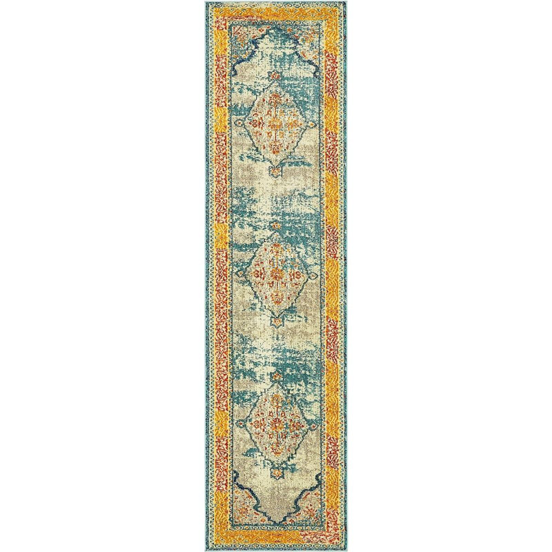 Abstract Indoor Rug, Runner 2'7" x 10'