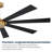 60 In. 8-plywood Double-sided Black and Walnut Blades Ceiling Fan With Remote Dc, Gold-713002702-713002698-713002696