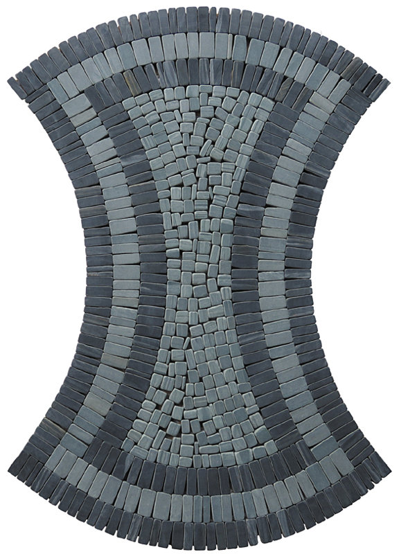 Landscape Wonder 1" x 2" Black Slate Novelty Mosaic Wall & Floor Tile