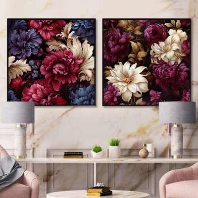 Laine - Floral Square Collage Set Of 2