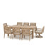 Ensemble de salle à manger rectangulaire en aluminium pour patio avec trou pour parasol et coussins de L 82,6 po