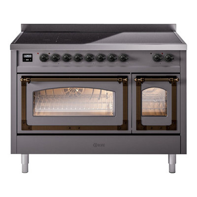 ILVE Nostalgie II Noblesse 48 dans la gamme d'induction, 6 éléments d'induction (porte en verre)