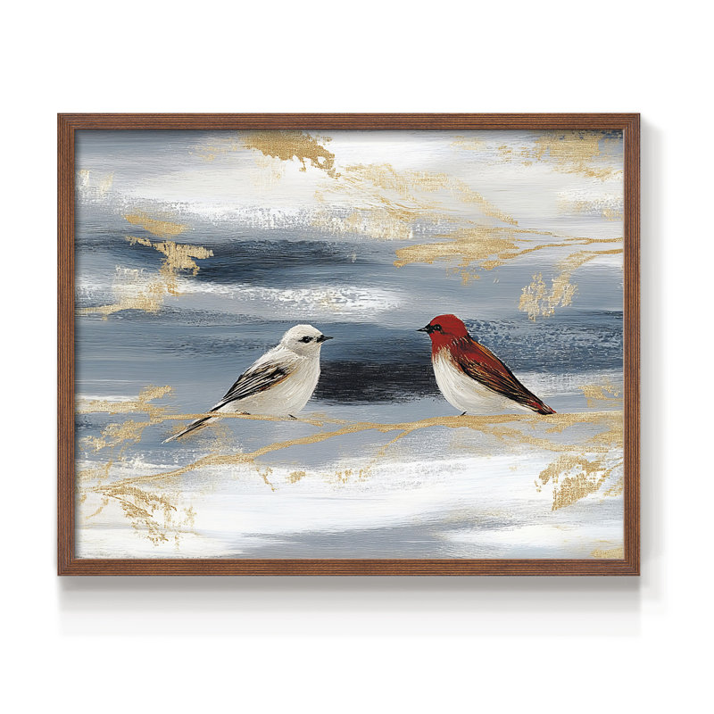 Chirstmas Art-CCLXVII -Framed Print - Restickable, H 16 po x l 20 po, Noyer