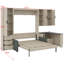 Lit escamotable avec rangement hydraulique, canapé, tablettes et tiroirs, éclairage DEL / USB-1330178594