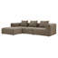 Vector 4 Seater Modular Corner Sofa Fabric 301cm L Shaped Sectional-140749283