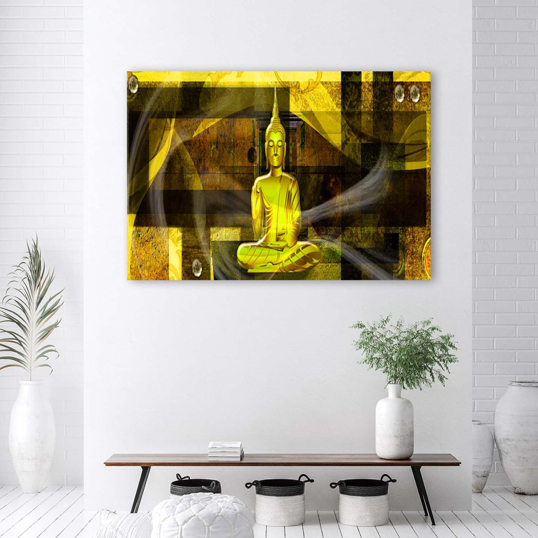 Leinwandbild Buddha Zen Yellow