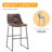 Sanjana Upholstered Counter Stool with Metal Frame-1069045254