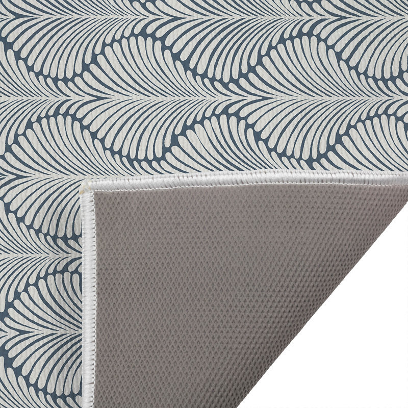 Elegant Palms Outdoor Doormat, Blue, 21" W x 34" L
