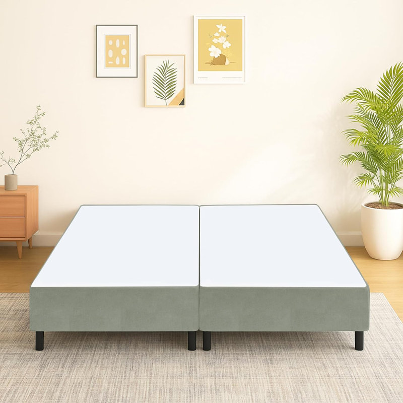 Grand sommier tapissier 30 po x 80 po, en velours, entièrement assemblé et robuste